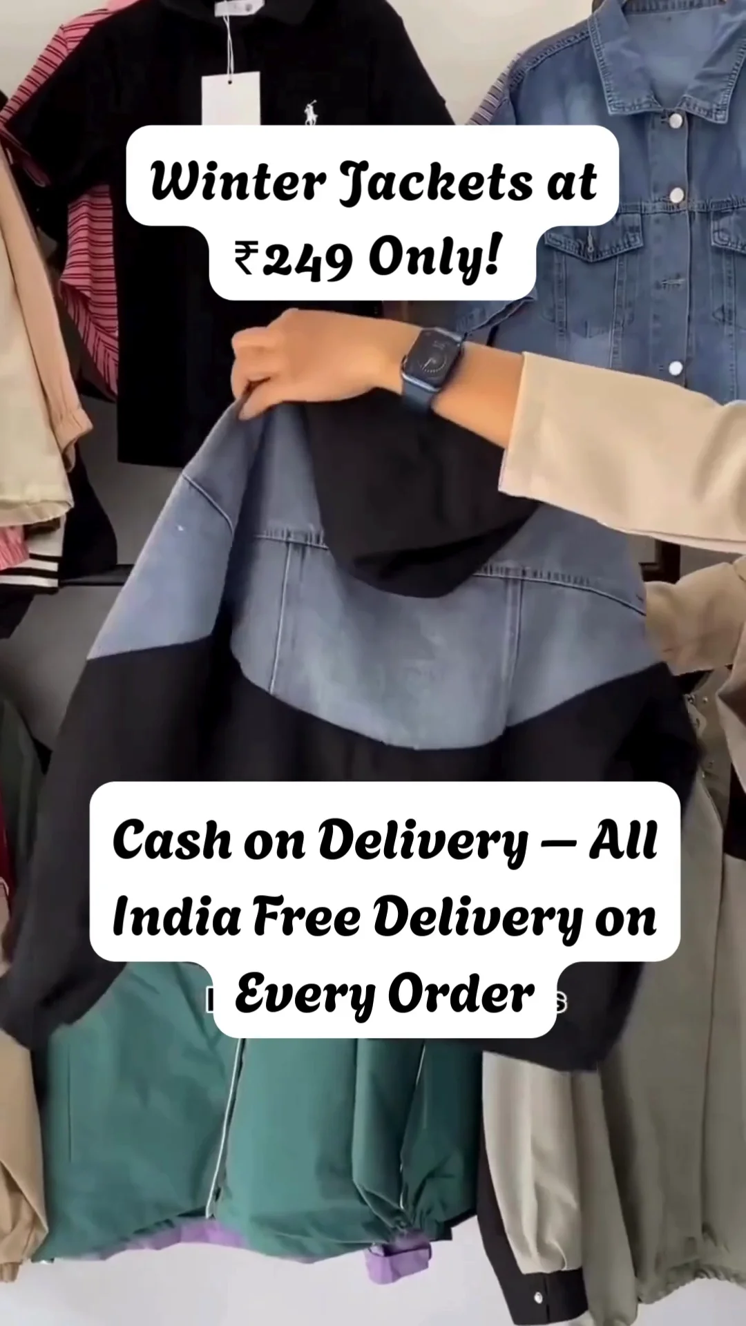 Men's Winter Hooded Denim Jacket Stylish Warm Casual Daily Wear